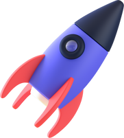 3D Floating Element Rocket